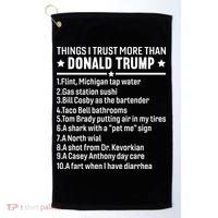 Anti Trump Sarcastic Political Humor Resistance Statement Golf Towel thumb 0
