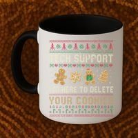 Ateesdas Tech Support I'm Here to Delete Your Cookies xmas Ugly Coffee Mug thumb 2
