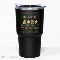 Ateesdas Tech Support I'm Here to Delete Your Cookies xmas Ugly Tumbler thumb 0