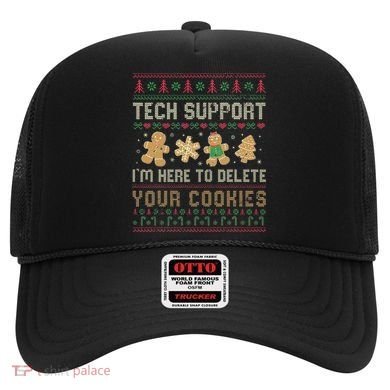 Ateesdas Tech Support I'm Here to Delete Your Cookies xmas Ugly Hat
