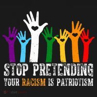 Anti Trump Stop Pretending Your Racism Is Patriotism Women's Long Sleeve Shirt thumb 2