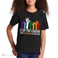 Anti Trump Stop Pretending Your Racism Is Patriotism Kids T-Shirt thumb 2