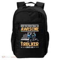 Awesome Trucker Semi Truck Driver 18 Wheeler Mechanic Funny Backpack thumb 0