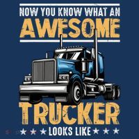 Awesome Trucker Semi Truck Driver 18 Wheeler Mechanic Funny Women's Tank Top thumb 5