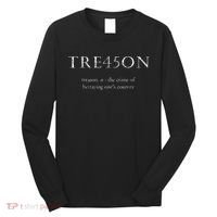 Antitrump Treason Tre45on Distressed Impeach Long Sleeve Shirt thumb 0
