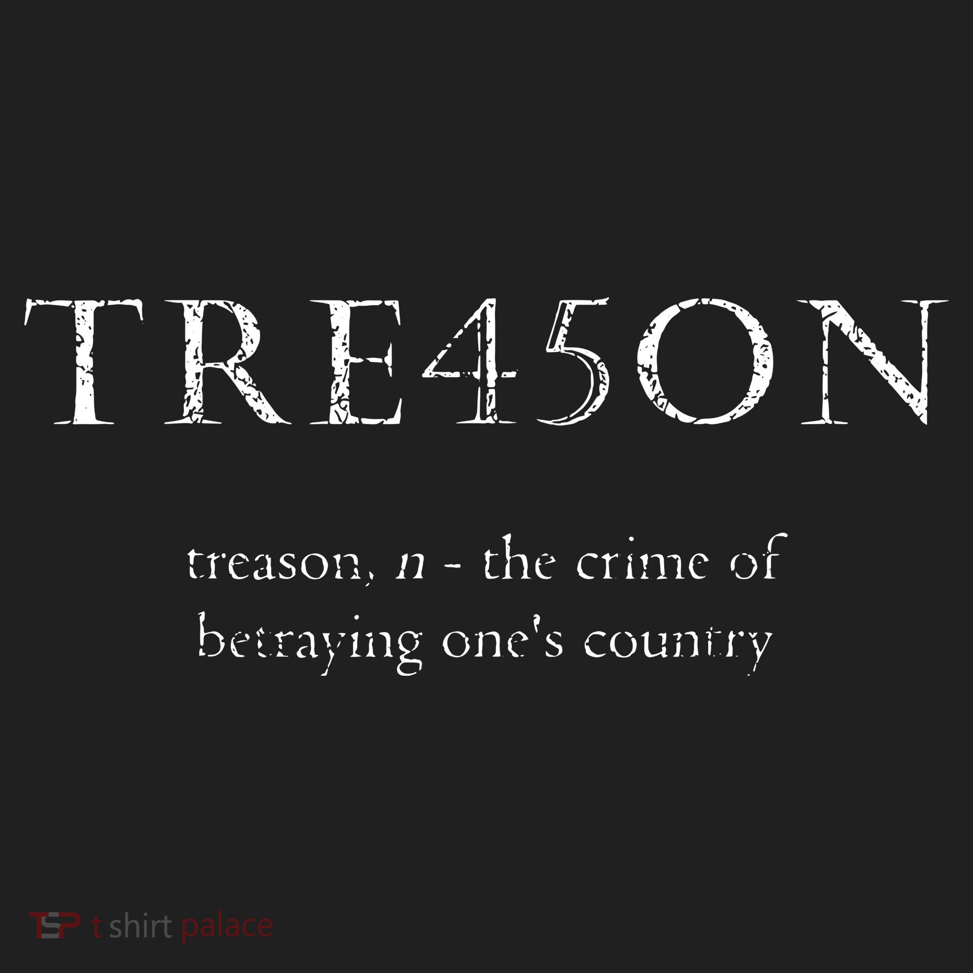Antitrump Treason Tre45on Distressed Impeach Golf Towel