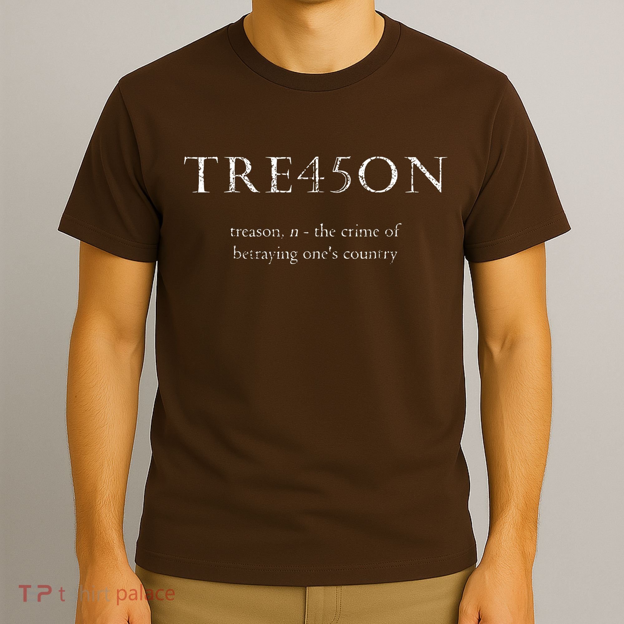 Antitrump Treason Tre45on Distressed Impeach T-Shirt