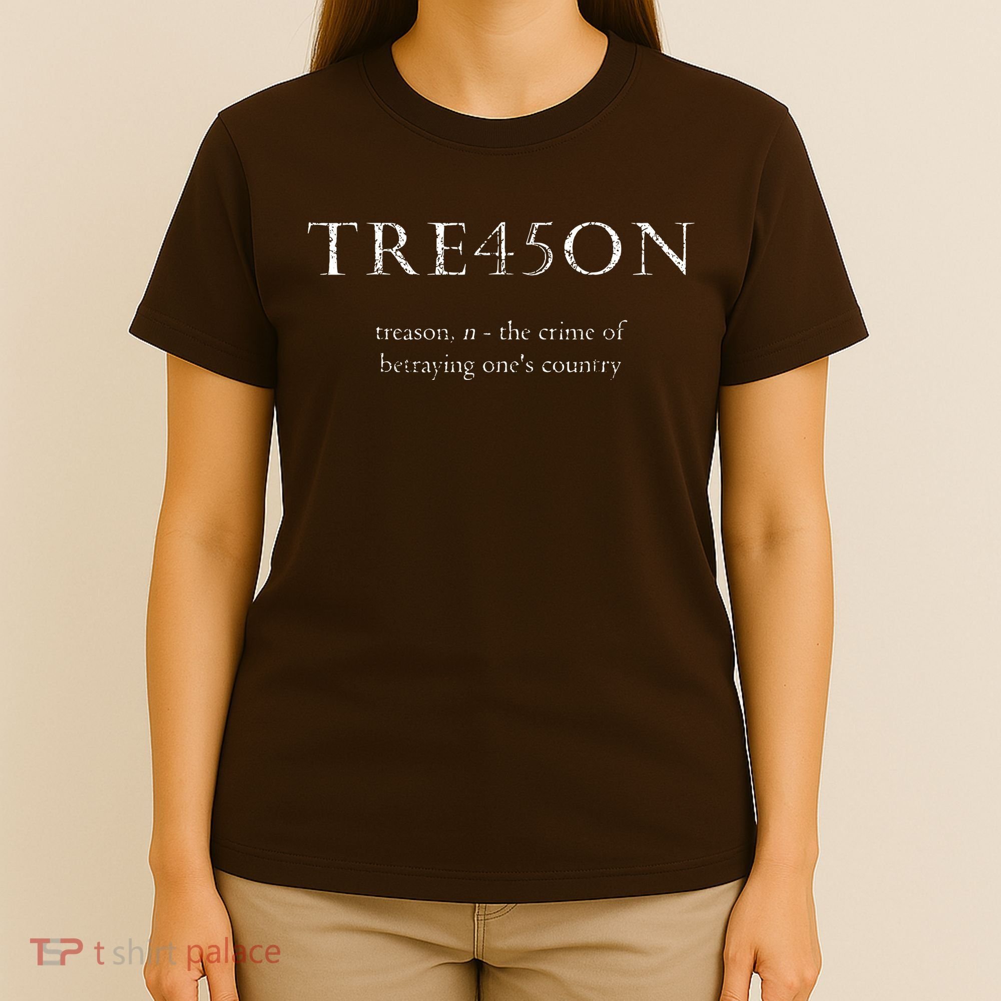 Antitrump Treason Tre45on Distressed Impeach T-Shirt