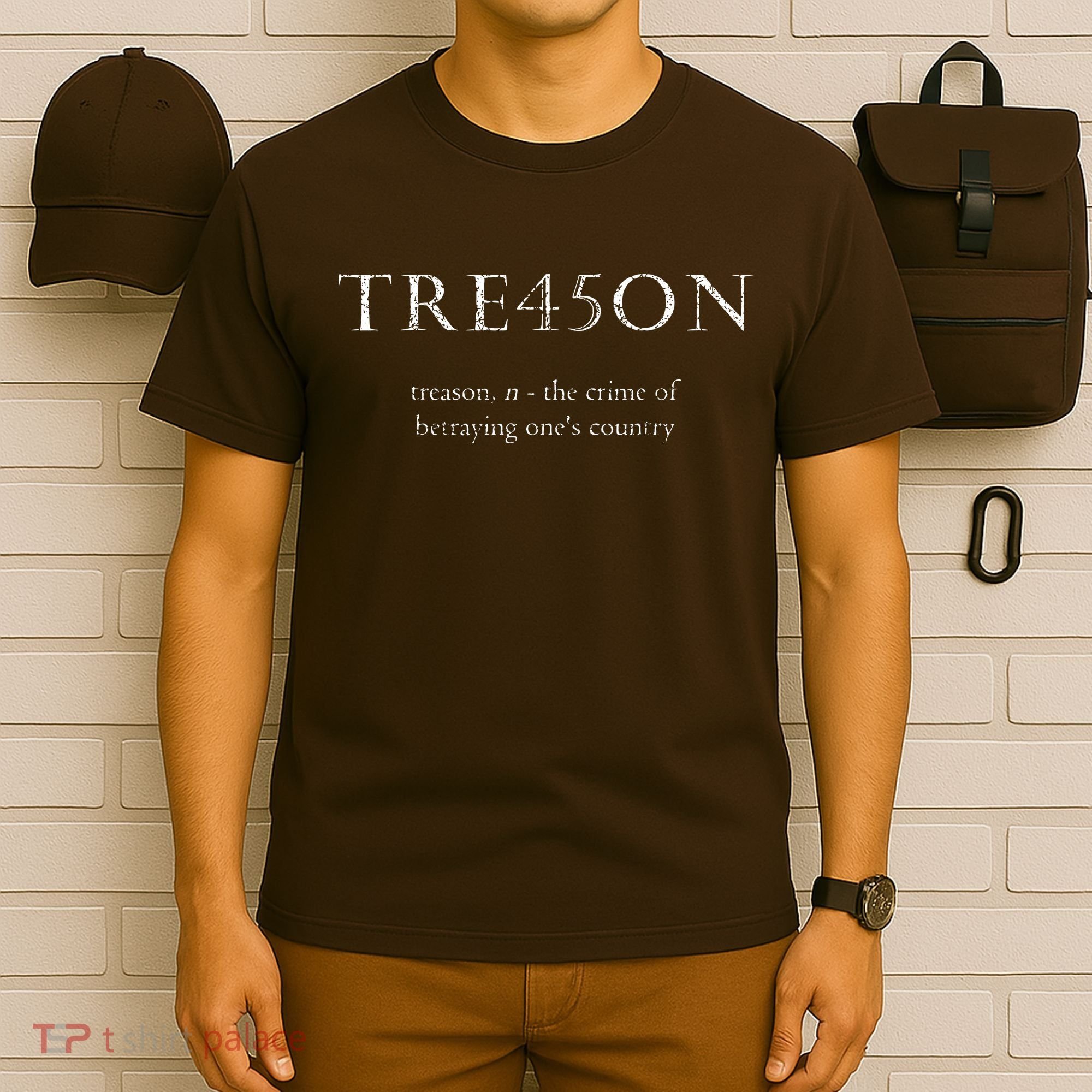 Antitrump Treason Tre45on Distressed Impeach T-Shirt