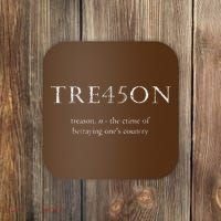 Antitrump Treason Tre45on Distressed Impeach Coaster thumb 0