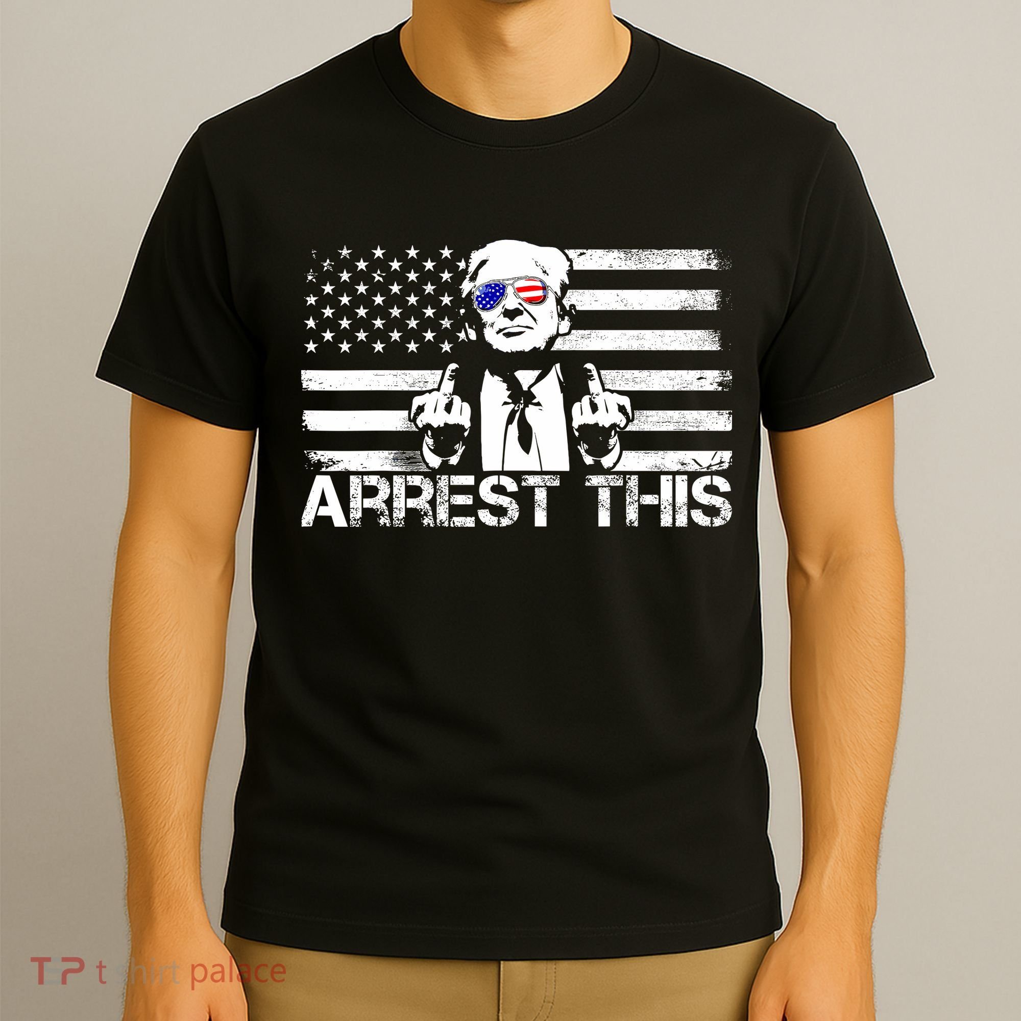 Arrest This Trump Fingers Pro Trump 2024 Trump Arrest This T-Shirt