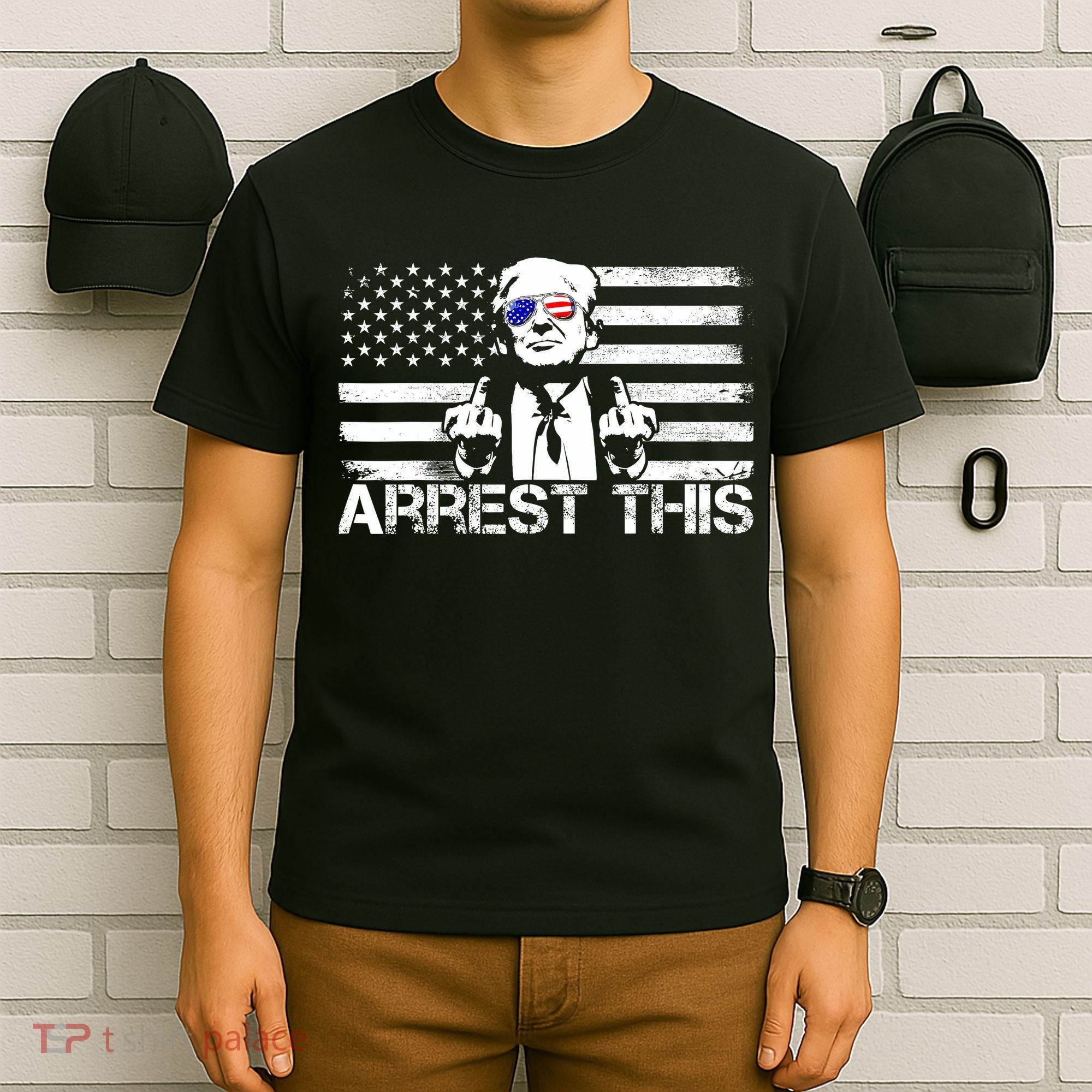 Arrest This Trump Fingers Pro Trump 2024 Trump Arrest This T-Shirt