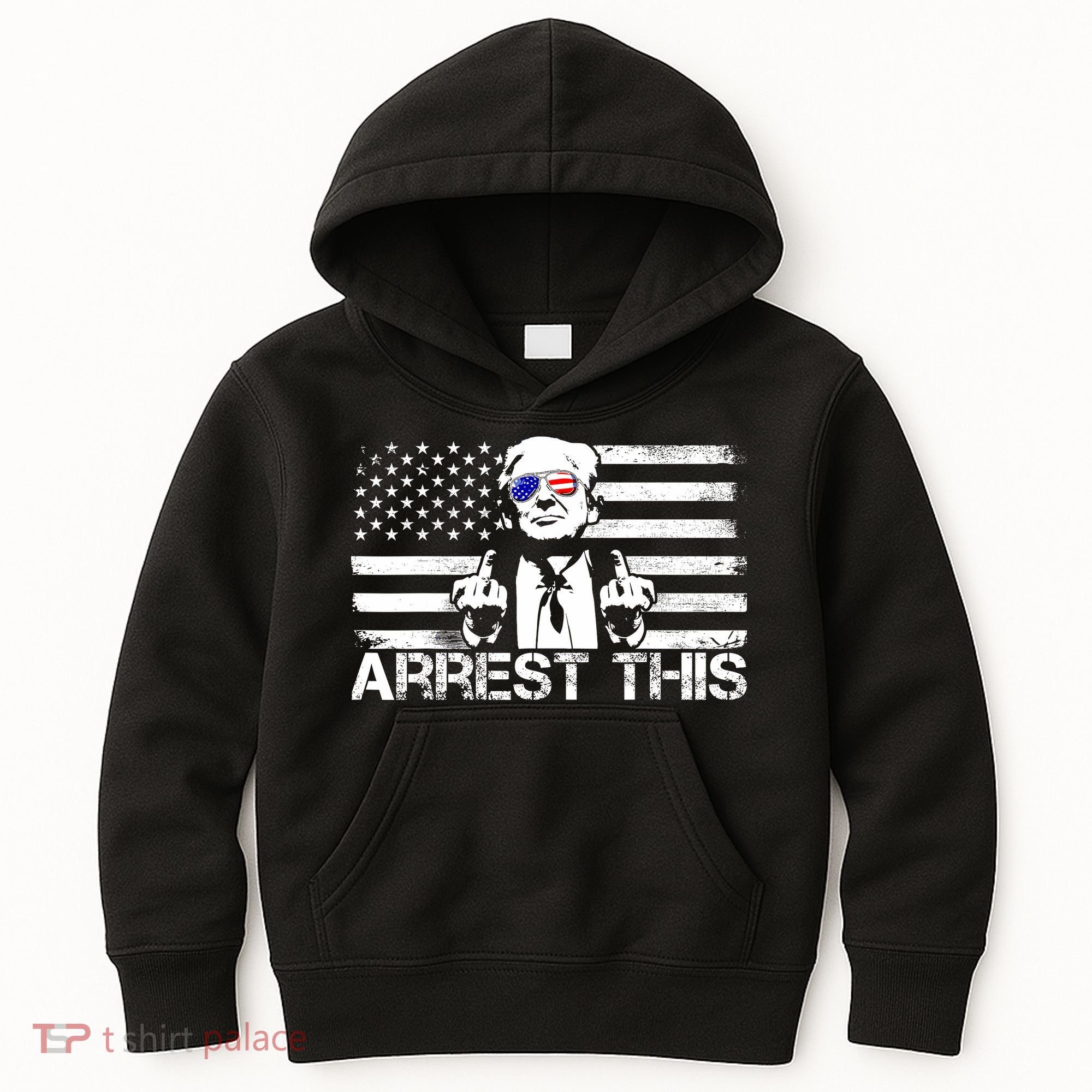 Arrest This Trump Fingers Pro Trump 2024 Trump Arrest This Kids Hoodie