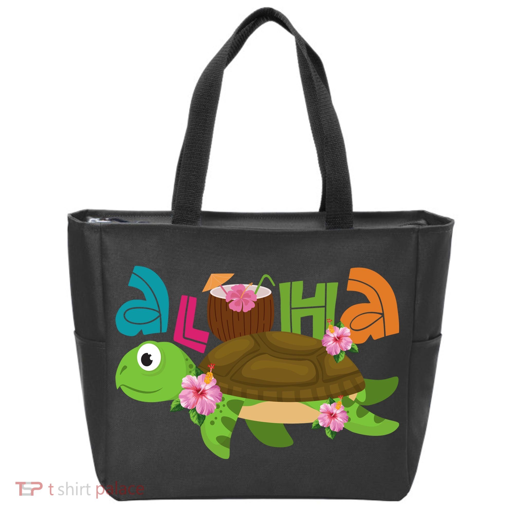 Aloha Tropical Turtle Vacation Tote Bag