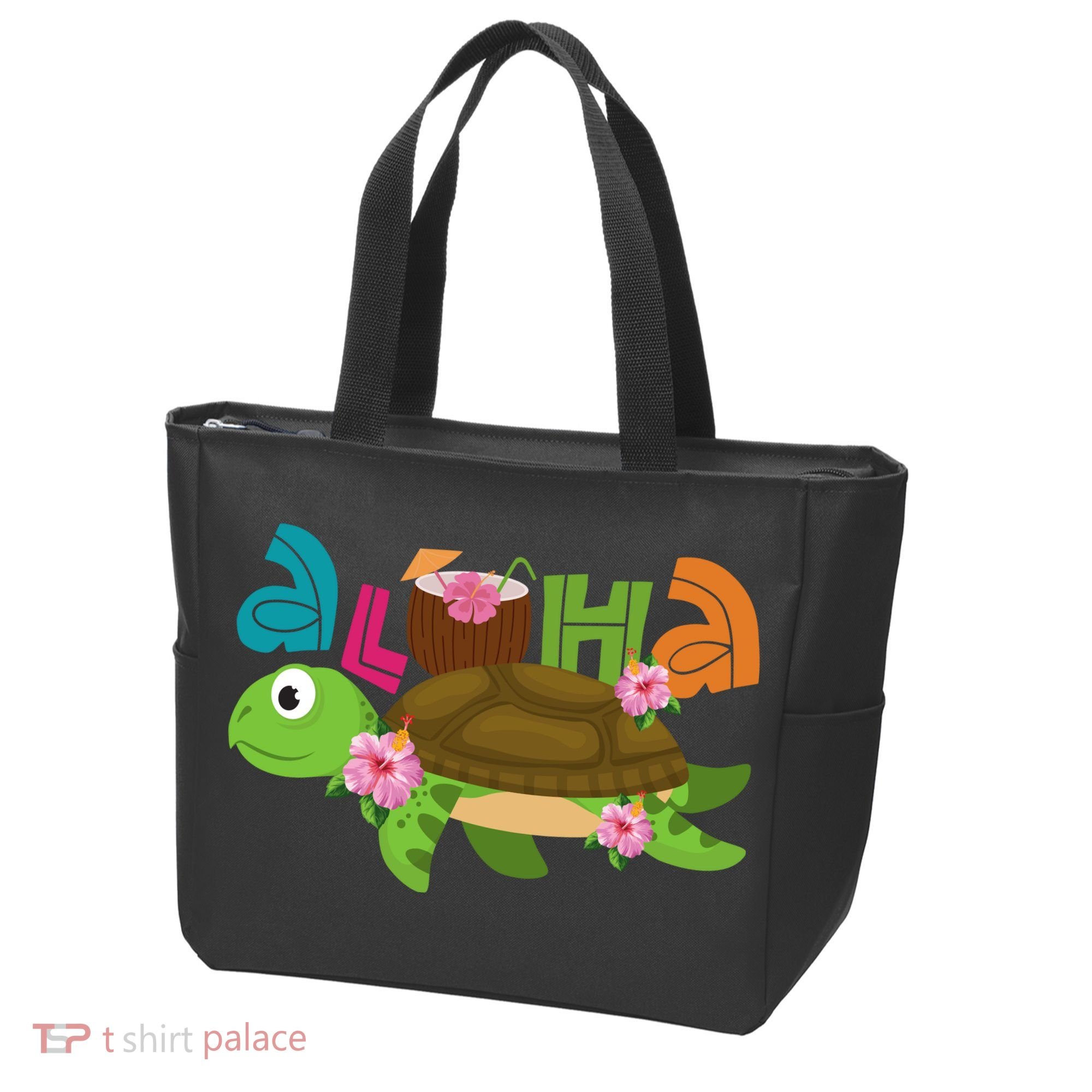 Aloha Tropical Turtle Vacation Tote Bag