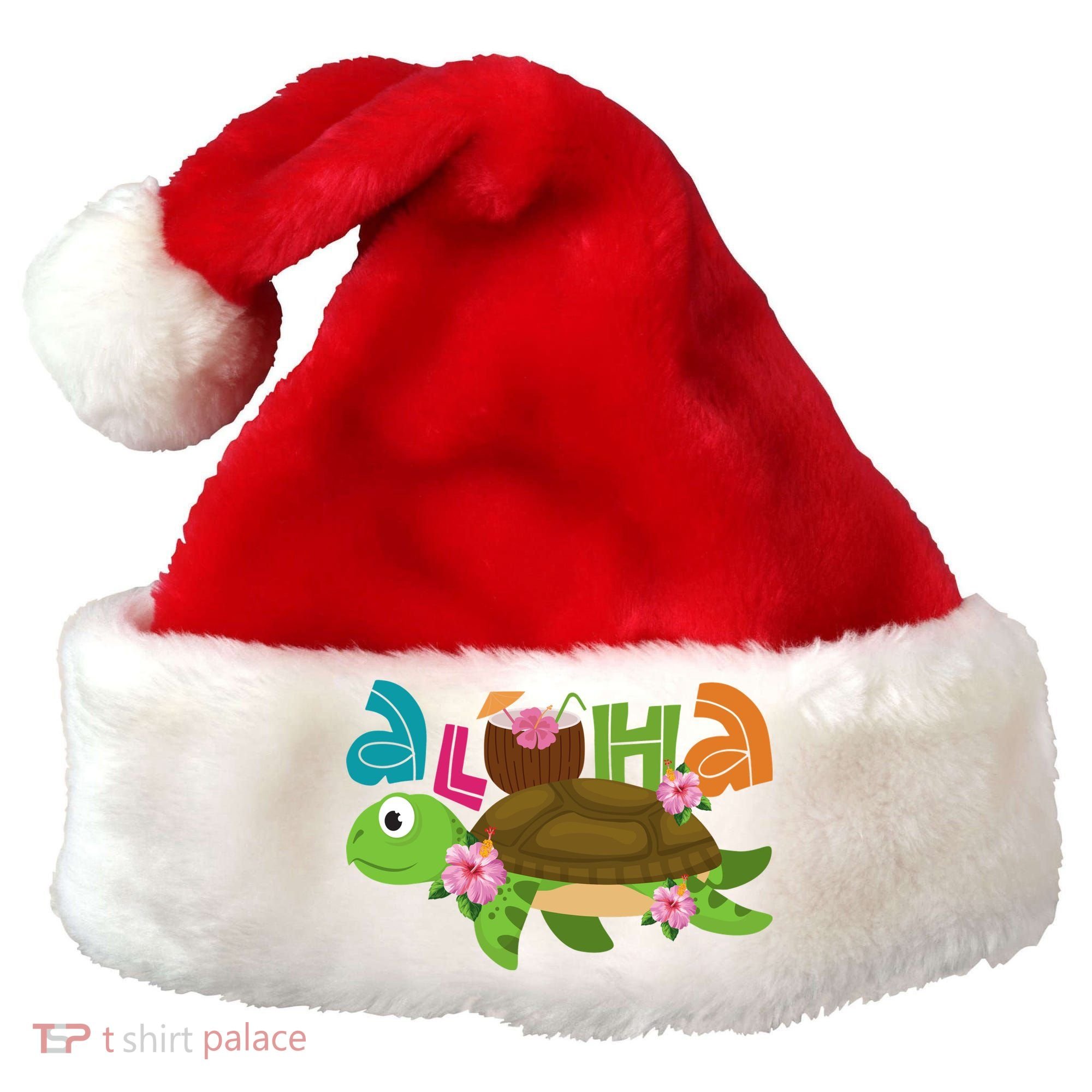 Aloha Tropical Turtle Vacation Santa Hat