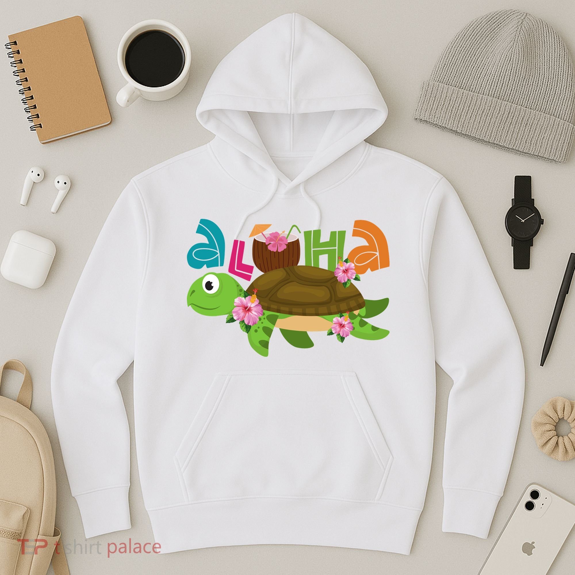 Aloha Tropical Turtle Vacation Hoodie