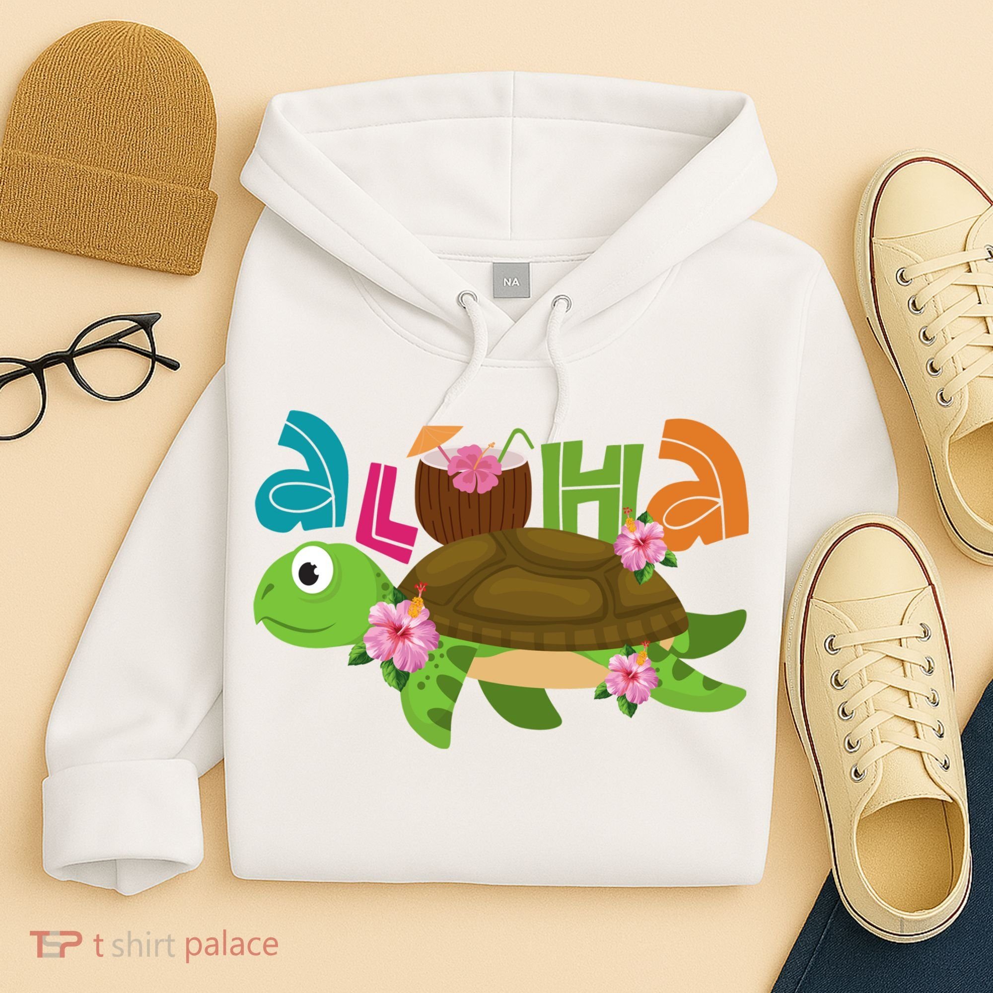 Aloha Tropical Turtle Vacation Hoodie