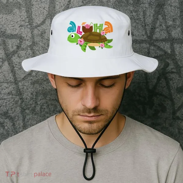 Aloha Tropical Turtle Vacation Bucket Hat