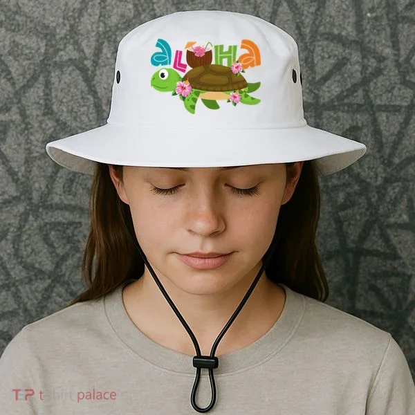 Aloha Tropical Turtle Vacation Bucket Hat