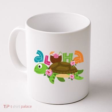 Aloha Tropical Turtle Vacation Coffee Mug