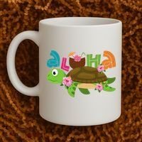 Aloha Tropical Turtle Vacation Coffee Mug thumb 2