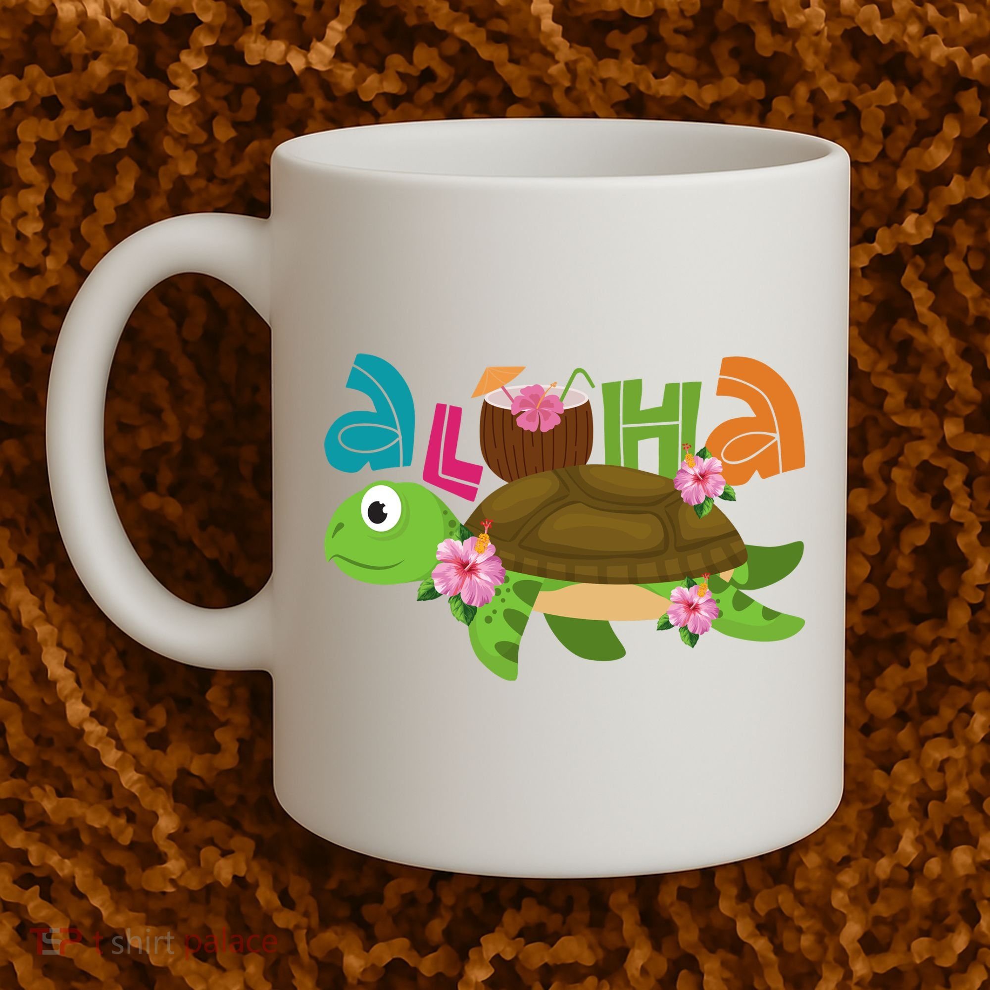 Aloha Tropical Turtle Vacation Coffee Mug
