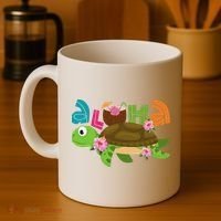 Aloha Tropical Turtle Vacation Coffee Mug thumb 4