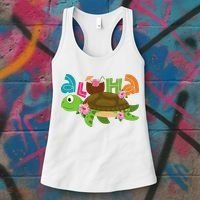Aloha Tropical Turtle Vacation Women's Tank Top thumb 3