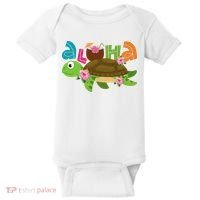 Aloha Tropical Turtle Vacation Baby Bodysuit thumb 0
