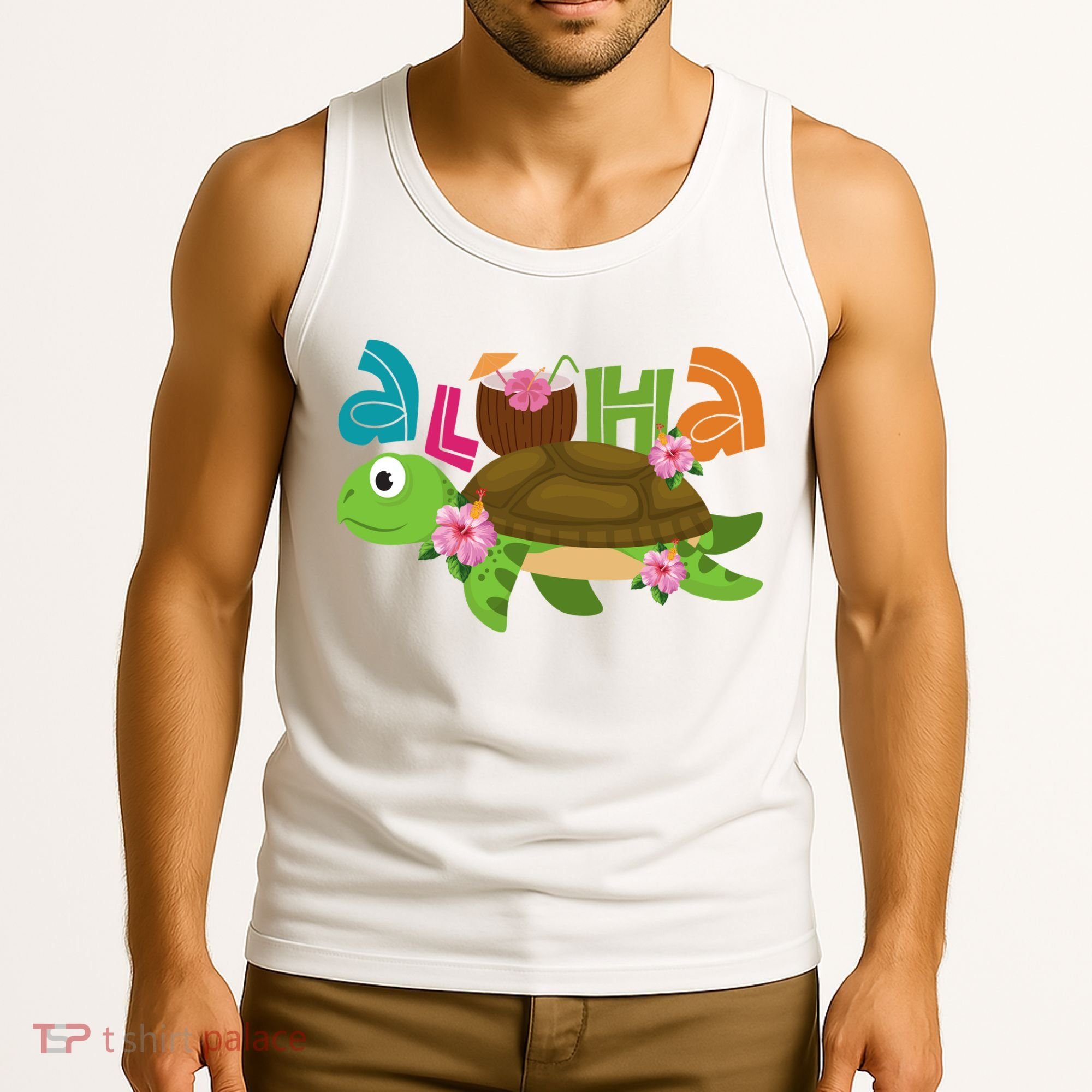 Aloha Tropical Turtle Vacation Tank Top