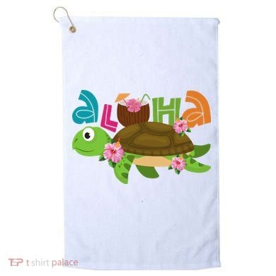 Aloha Tropical Turtle Vacation Golf Towel