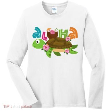 Aloha Tropical Turtle Vacation Women's Long Sleeve Shirt