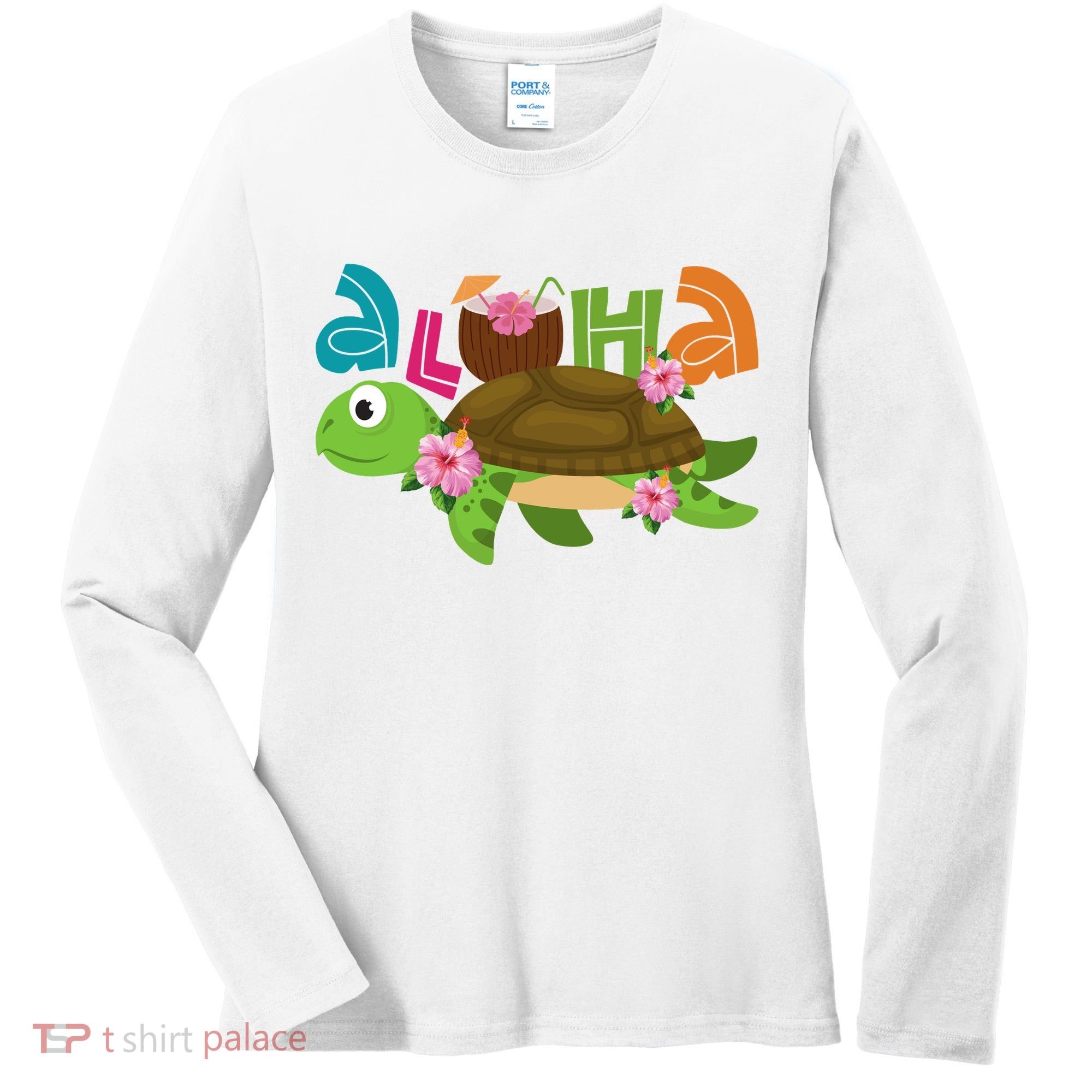 Aloha Tropical Turtle Vacation Women's Long Sleeve Shirt