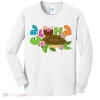 Aloha Tropical Turtle Vacation Kids Long Sleeve Shirt thumb 0