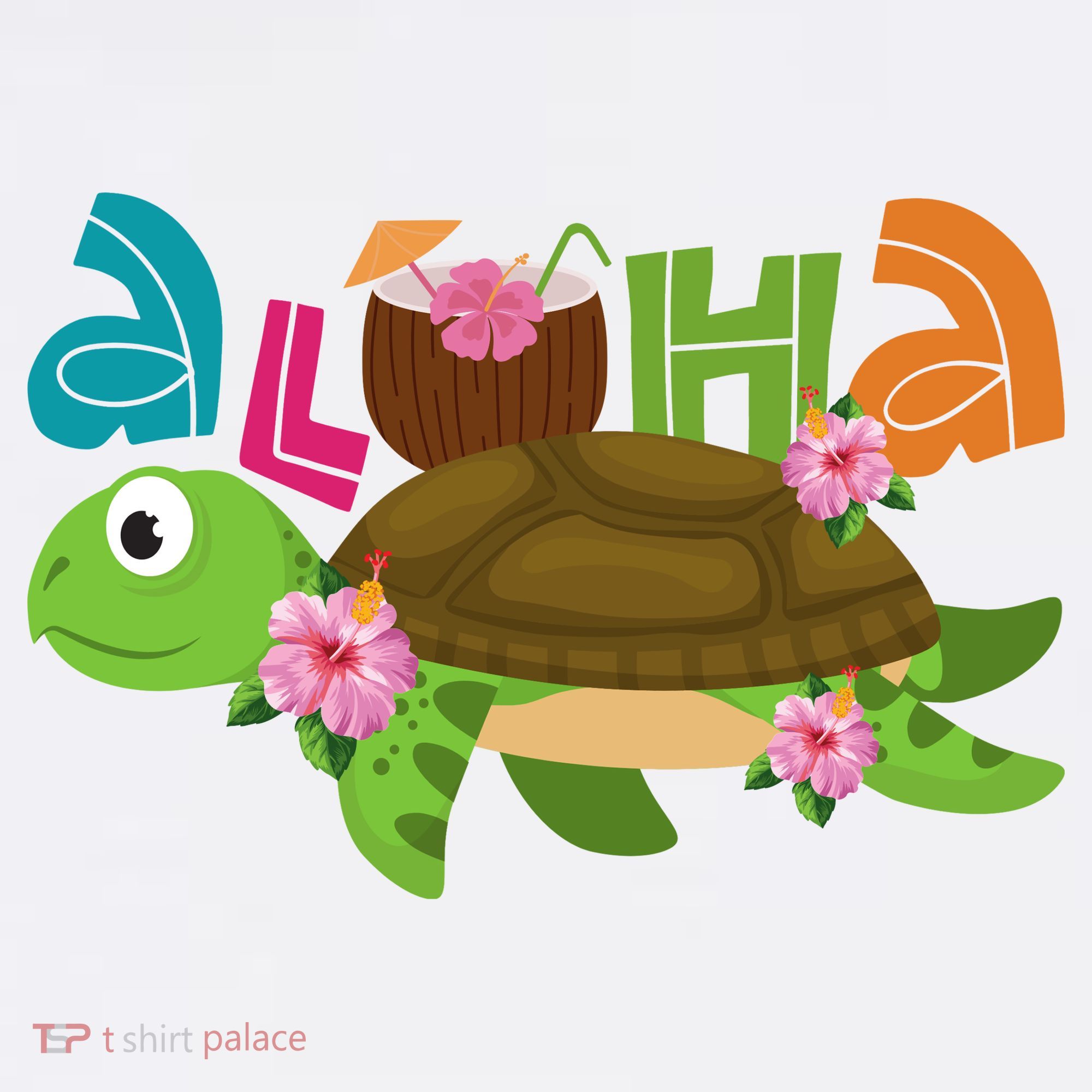 Aloha Tropical Turtle Vacation Kids Long Sleeve Shirt