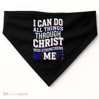 All Things Through Christ Juvenile Arthritis Awareness USA-Made Doggie Bandana thumb 0