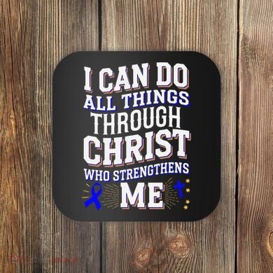 All Things Through Christ Juvenile Arthritis Awareness Coaster