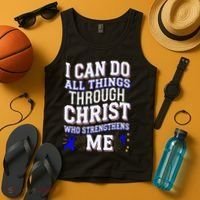All Things Through Christ Juvenile Arthritis Awareness Tank Top thumb 4