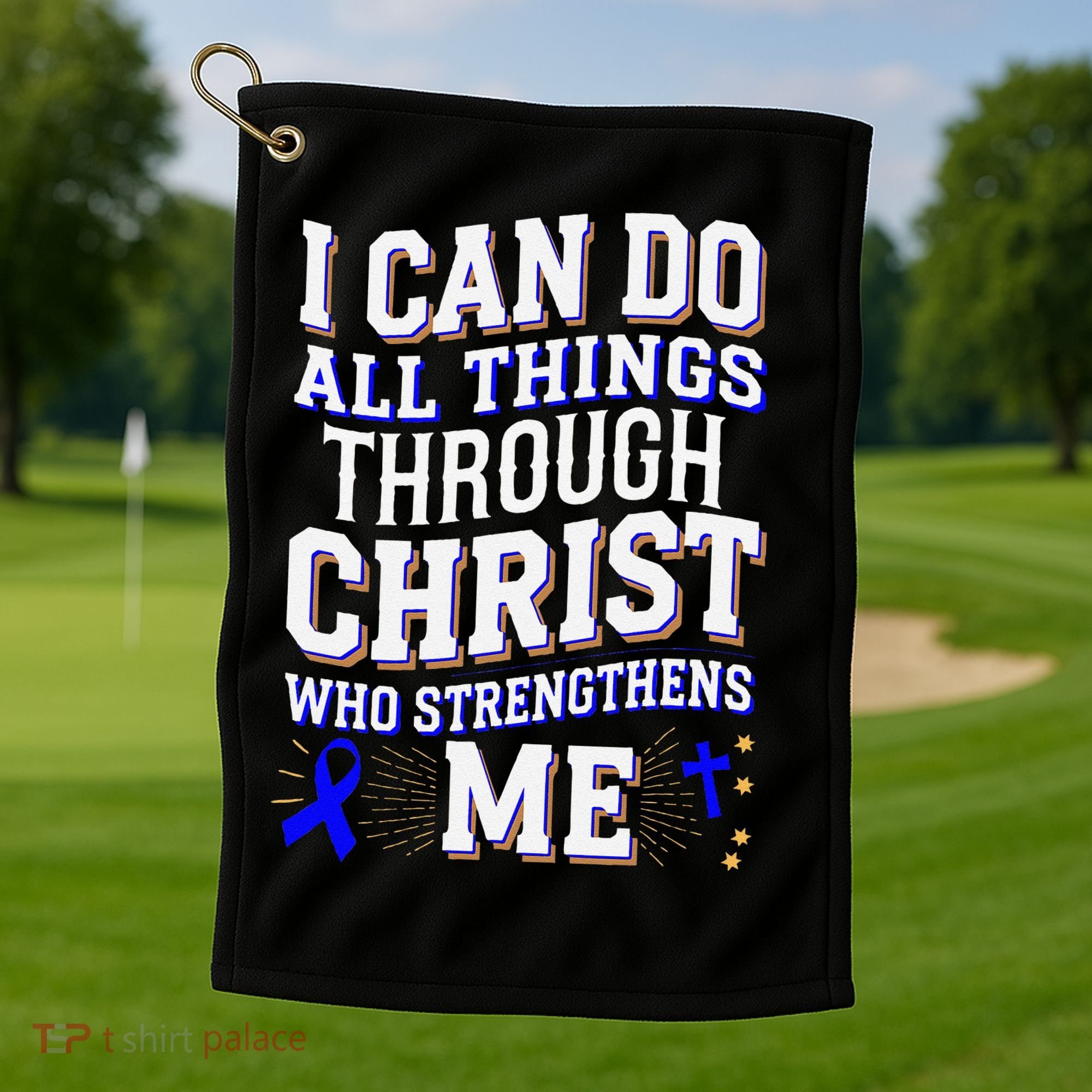 All Things Through Christ Juvenile Arthritis Awareness Golf Towel