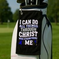 All Things Through Christ Juvenile Arthritis Awareness Golf Towel thumb 2