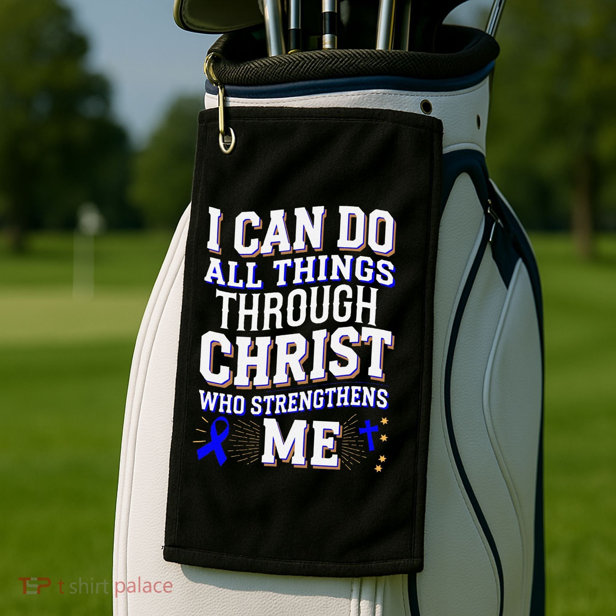 All Things Through Christ Juvenile Arthritis Awareness Golf Towel