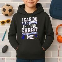 All Things Through Christ Juvenile Arthritis Awareness Kids Hoodie thumb 2