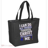 All Things Through Christ Juvenile Arthritis Awareness Tote Bag thumb 2