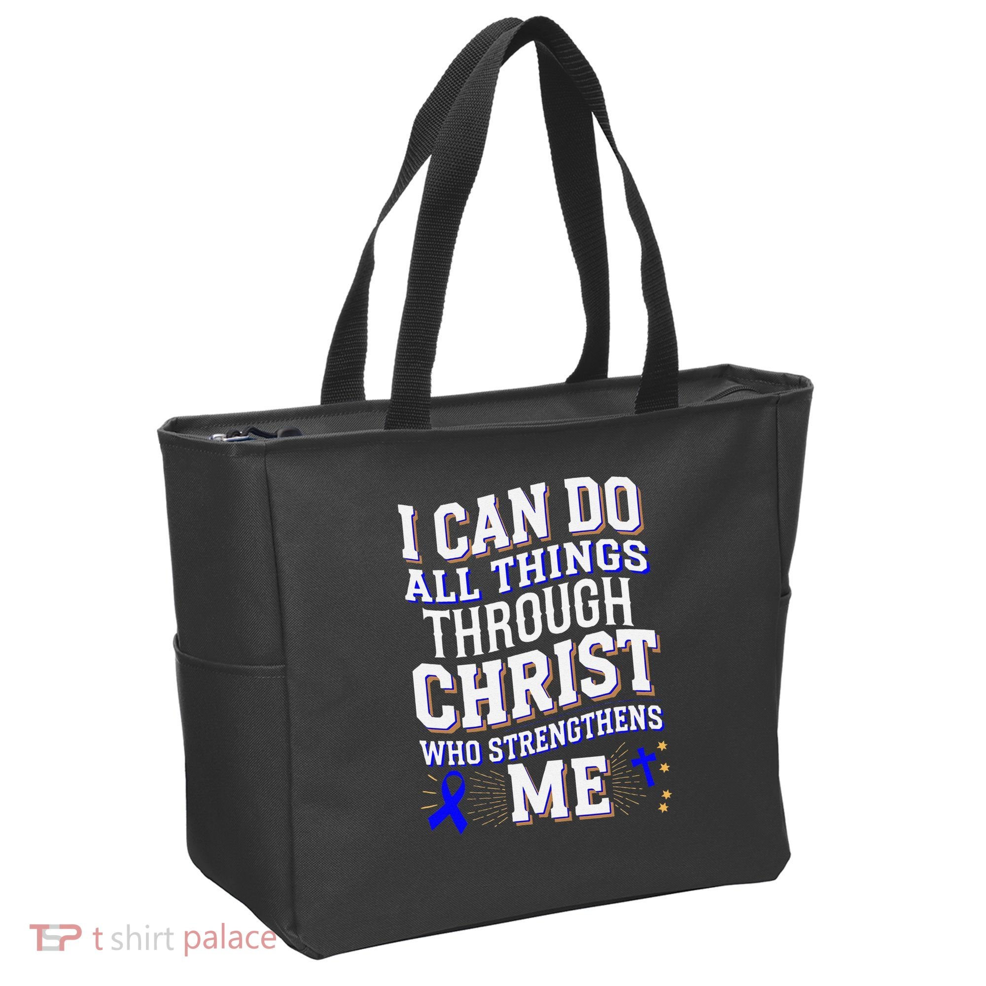 All Things Through Christ Juvenile Arthritis Awareness Tote Bag