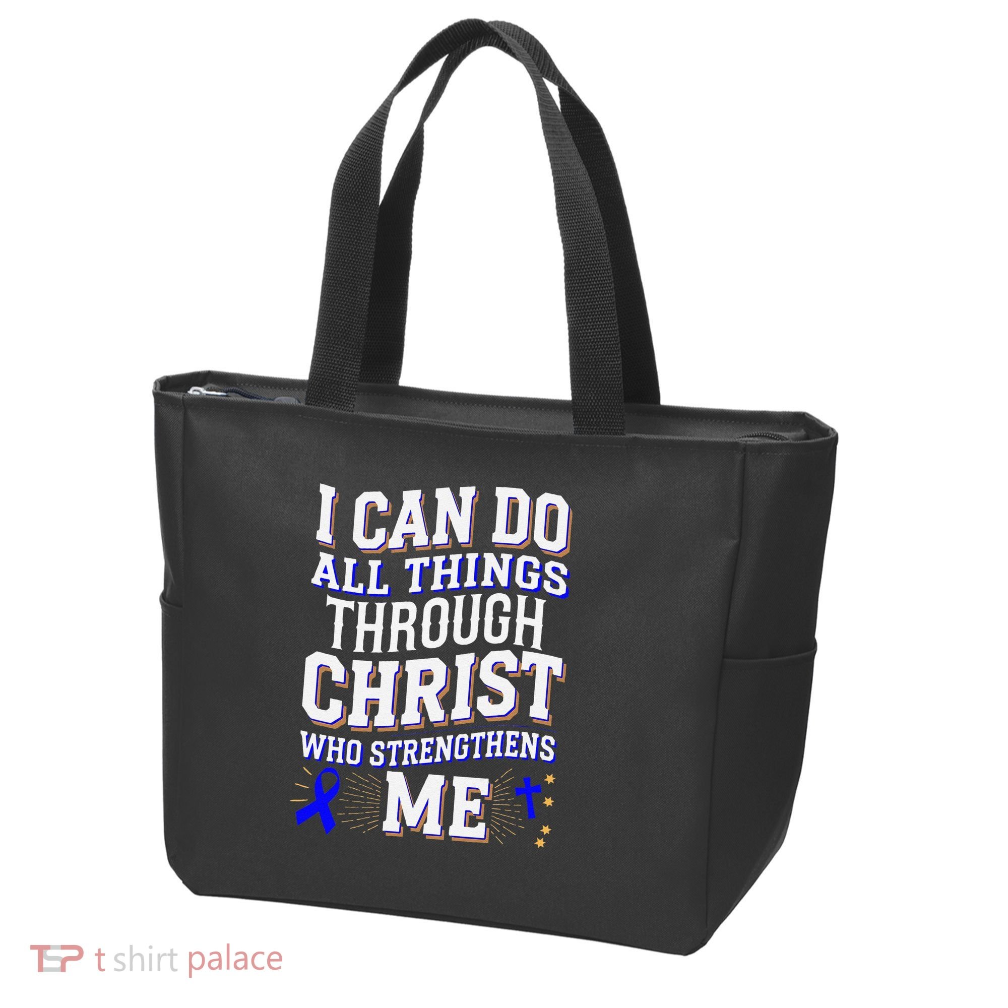 All Things Through Christ Juvenile Arthritis Awareness Tote Bag
