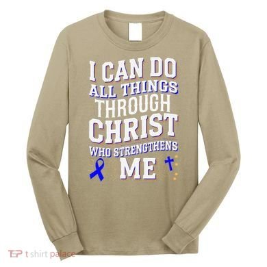 All Things Through Christ Juvenile Arthritis Awareness Long Sleeve Shirt
