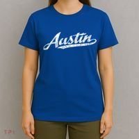 Austin Texas Tx Cute Gift Vintage Sports Script Retro Gift Tee T-Shirt thumb 4
