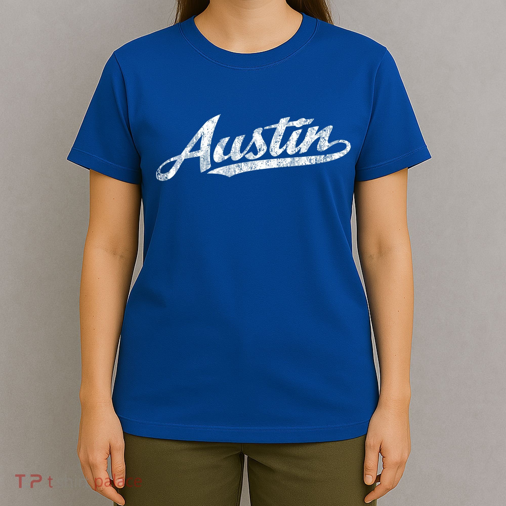 Austin Texas Tx Cute Gift Vintage Sports Script Retro Gift Tee T-Shirt