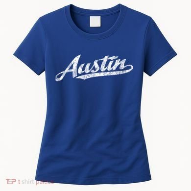 Austin Texas Tx Cute Gift Vintage Sports Script Retro Gift Tee Women's T-Shirt